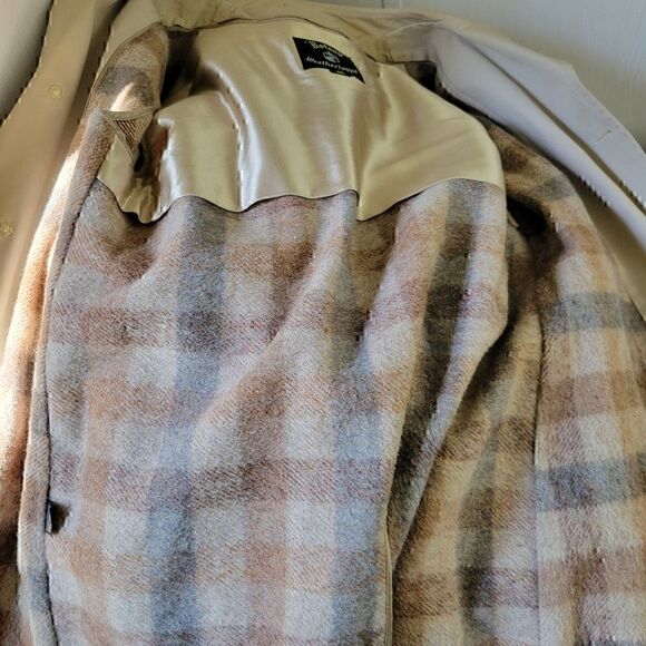 Botany Weathertopper Zip Out Warm Liner Tan Trench Overcoat - Picture 8 of 12